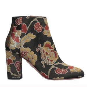 Aquazzura Brooklyn Oriental Rose Jacquard Booties‎